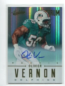 2012 Absolute Spectrum Gold Autograph Olivier Vernon/299 Miami Dolphins - Picture 1 of 1