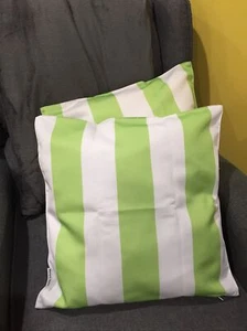 WESTERN HOME WH Outdoor Pillow Covers 17x17 Waterproof, Stripe Square Pillowcase - Picture 1 of 3