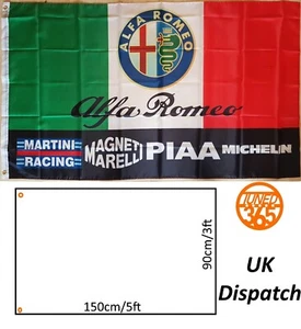 Alfa Romeo Flagge Banner 5x3 Fuß Garage Brera GT 8C Spider Pub Bar Mann Höhle modifiziert - Bild 1 von 3