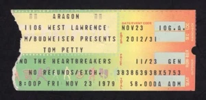 1979 Tom Petty Heartbreakers Concert Ticket Stub Aragon Chicago Damn Torpedoes - Picture 1 of 1