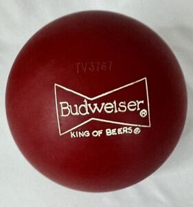  Ballon de bowling vintage Budweiser - Rouge « King Of Beers » - 16 lb - Jolie ! 