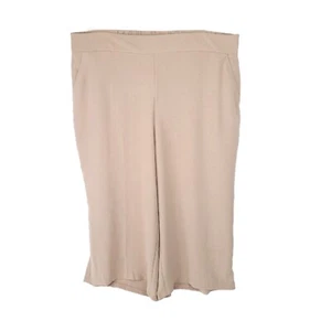 Nine West Pants Womens 2X Plus Cropped Wide Leg Wide Leg Beige Dress - Picture 1 of 10