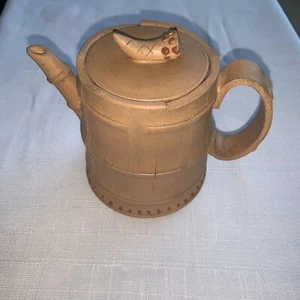 Antigua olla de vino china de piedra tallada en forma de bambú con marca. Excelente estado - Imagen 1 de 9