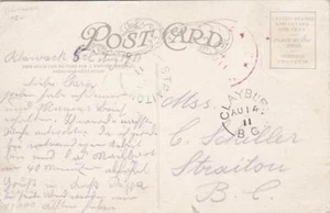 1911, Klawock, postal a Straiton, BC, ver observación (KK108) - Imagen 1 de 1