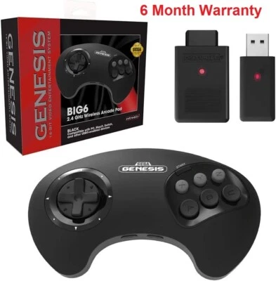 Retro-Bit Official Sega Genesis BIG6 2.4 GHz Wireless Controller 6-Button Pad - Image 1 of 4