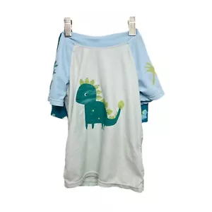 Badeanzug Jungen Größe 6 Markenlos Blau und Weiß Dinosaurier 2-teilig - Bild 1 von 6