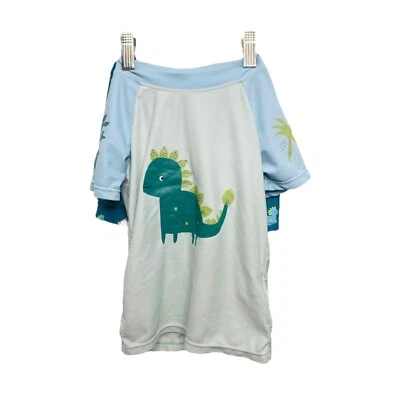 男孩 6 码泳装无品牌蓝色和白色恐龙 2 件 — 第 1/4 张图片