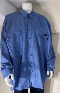 NEW Workrite CAT2 FR FLAME RESISTANT 4XL light blue Long Sleeve shirt NWT JJ110 - Picture 1 of 24