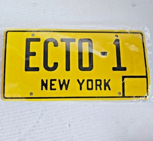 ECTO-1 License Plate, Ghostbuster Aluminum Movie Prop Replica Car Number Tag - Picture 1 of 3