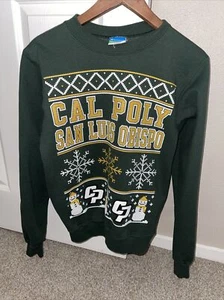 Cal Poly San Luis Obispo Ugly Christmas Sweatshirt Adult XS CPSLO Green Champion - Picture 1 of 7