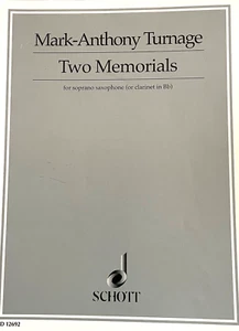 Two Memorials, by Mark-Anthony Turnage, Soprano Sax (or B Flat Clarinet) - Picture 1 of 2
