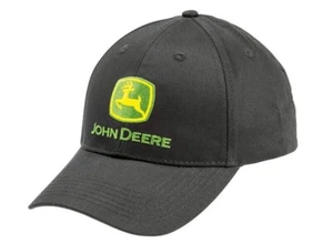 John Deere schwarze Kappe Markenlogo Klettverschluss MC13080000BK - Bild 1 von 1