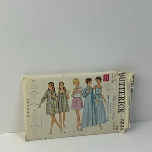 Nightgown Robe Jacket Size 14 b36 Scoop Neck A-Line CUT Pattern 5534 Vintage - Picture 1 of 2