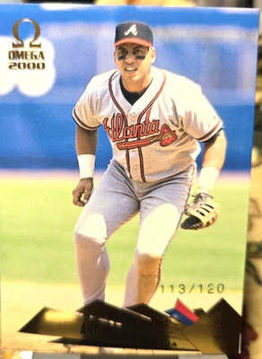 2000 Pacific Omega Gold Baseball Card of Andres Galarraga #11 (NM) SN: 113/120 - Image 1 of 3