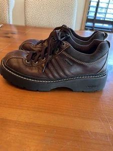 Vintage 90’s Skechers Shoes Womens Sz 9 Brown Leather Chunky Platform Casual Y2K - Picture 1 of 11