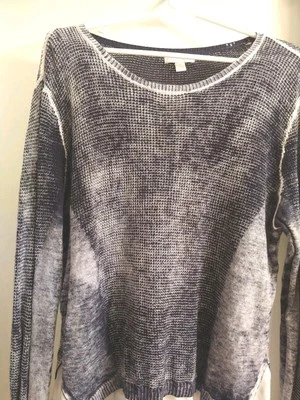 I.N.C. Suéter para mujer talla XL azul oscuro lavado ácido aspecto en capas Foto 1 de 4