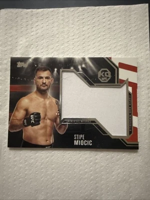 2025 Topps Knockout UFC Stipe Miocic Momentous Materials Relic Card Patch - Image 1 of 2