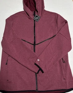 Chaqueta con Capucha Russell Athletic Fusion Tejida Mujer XL 46 X48. Cremallera de vino tinto - Imagen 1 de 4