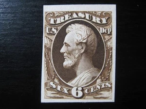 UNITED STATES Sc. #O75P4 scarce mint Treasury Dept card proof stamp! - Picture 1 of 2