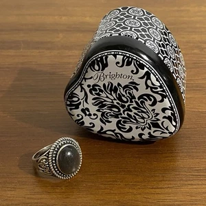 925 Sterling Silver Brighton Gemstone Ring With Signature Ring Tin Size 7.25 - Picture 1 of 16