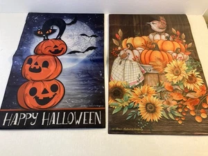 2-Bruce Michael & Co Hoffahnen Dbl. Sided Herbst & Halloween 12" × 18" NEU - Bild 1 von 6