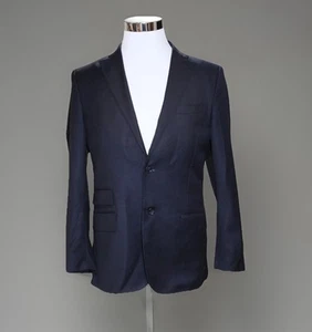 J Lindeberg Loro Piana Super 120s Blazer Wool Navy Blue Sport Coat Slim 50 US 40 - Picture 1 of 8