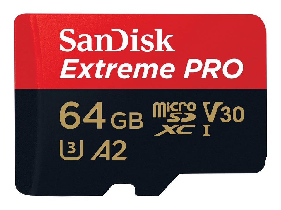 SanDisk Extreme Pro microSDXC A2 UHS-I U3 V30 200MB/s Speicherkarte + Adapter - Bild 1 von 4