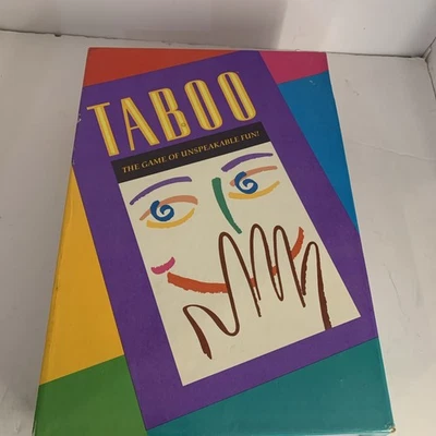 Vintage Taboo The Game of Unspeakable Fun by Milton Bradley 1989 *COMPLETE* - Image 1 of 4