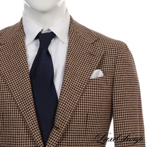 LNWOT Spier & Mackay Abraham Moon Tweed Mocha Houndstooth Slim Jacket Blazer 40 - Picture 1 of 9