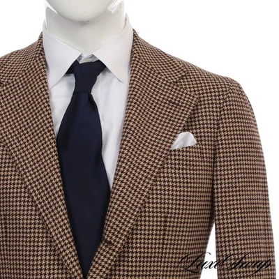 LNWOT Spier & Mackay Abraham Moon Tweed Mocha Houndstooth Slim Jacket Blazer 40 - Image 1 of 4