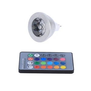 MR16 3W RGB LED Light Color Changing Lamp Bulb 12V-24V With Remote Control For - Picture 1 of 9