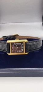 Must de Cartier Tank 18ct Gold on Silver Vintage Hand Wound Mechanical Watch. - Picture 1 of 15