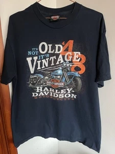 Harley Davidson 2018 “It’s Not Old, It’s Vintage 1948” Maryland Navy T Shirt L - Picture 1 of 7