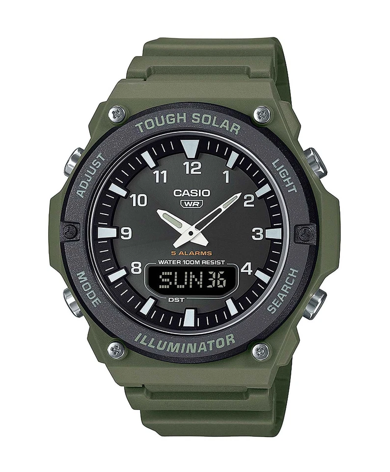 CASIO AQ-S820W-3BVEF Herrenuhr Tough Solar Ana-Digi Ø46mm oliv - Bild 1 von 1
