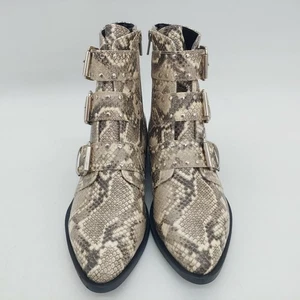 Steven Shoes Womens Harmon Ankle Bootie Side Zip Cushion Multicolor Snakeskin 9 - Picture 1 of 10