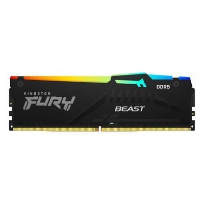 Kingston Fury Beast Rgb 32Gb Ddr5 5200Mhz Cl40 1.25V Ecc Pmic Amd Expo & Intel X - Image 1 of 2
