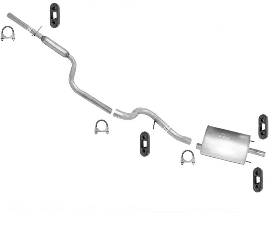 For 98-00 Stratus Breeze 2.0L 2.4L 99-00 Cirrus 2.4L Muffler Exhaust Pipe System - Image 1 of 4
