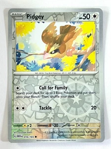 Pidgey 016/165 Reverse Holo Common Scarlet & Violet 151 Pokemon TCG Near Mint NM - Picture 1 of 4