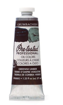 Grumbacher Pre-Tested Oil Paint, 37ml/1.25 Ounce, Greenish Umber (P088G) - Image 1 of 4