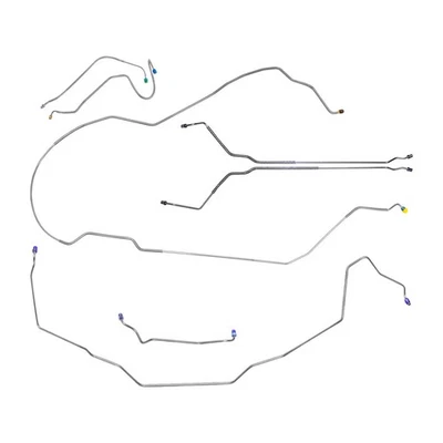 1971 1972 Pontiac GTO Lemans Tempest Manual Disc Brake Line Set OE Steel Hdt - Image 1 of 4