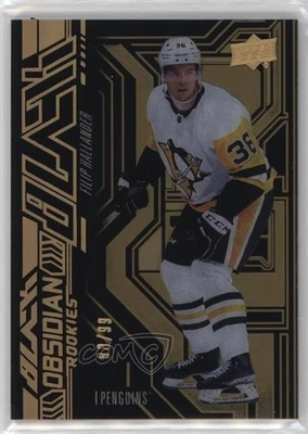 2022-23 SPx UD Black Obsidian Rookies Gold 98/99 Filip Hallander #OR-31 RC - Image 1 of 3