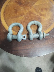 Lot of 2,  3/4 Anchor Shackle WLL4 3/4T 4 Ton with Rubber Bushing - Picture 1 of 2