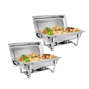 8 Quart Stainless Steel Buffet Servers and Warmers for Party Catering, 2pac - Picture 1 of 5