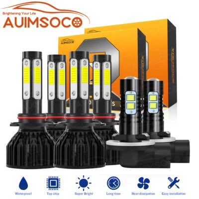 For Oldsmobile Delta 88 1990 1991 LED Headlight Bulbs Conversion Kit Super White - Изображение 1 из 4