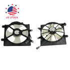 Radiator Cooling Fan w/ A/C Condenser Fan For 2001-2005 Honda Civic Left & Right
