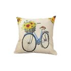 Square Sunflower Pattern Pillowcase Pastoral Style Cushion Cover  Sofa/bed