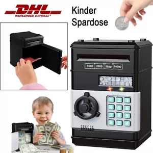 Kinder Spardose Tresor Safe Elektronisch Geldautomat ATM Passwort Sparbüchse DHL - Bild 1 von 19