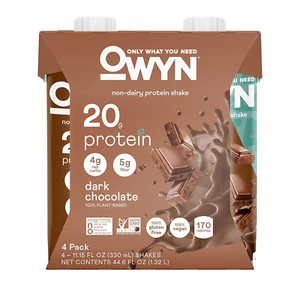 OWYN 100% Vegan Plant-Based Protein Shakes | Dark Chocolate, 12 Fl Oz (Pack o... - Picture 1 of 1