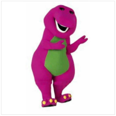 Navidad Barney El Dinosaurio Mascota Disfraz Fiesta Conjunto Vestido Adulto Disfraz Foto 1 de 3