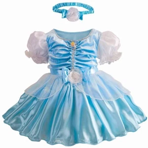 NEW Cinderella Princess Dress Costume & Headband 12-18 mo Authentic Disney Store - Picture 1 of 13